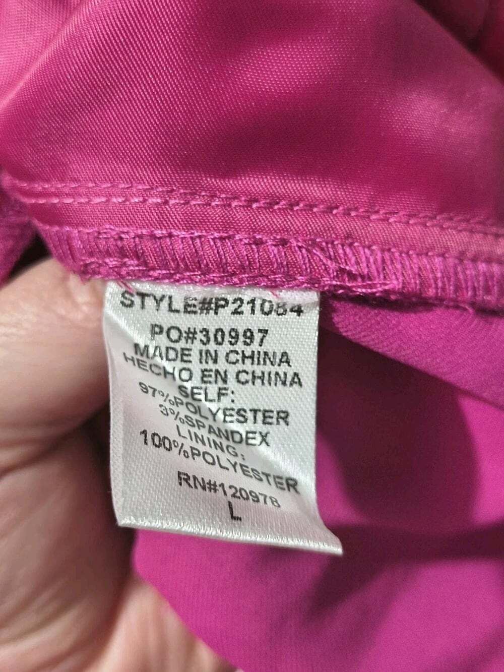 Entro High Waist Wide Leg Hot Pink Trousers Size Large #21084 Business Casual - Picture 9 of 14